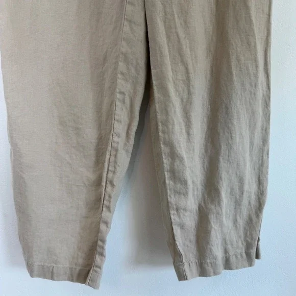 Quince 100% European Linen Pants Sz S Flax Beige Coastal Minimalist Euro Summer - Picture 4 of 12